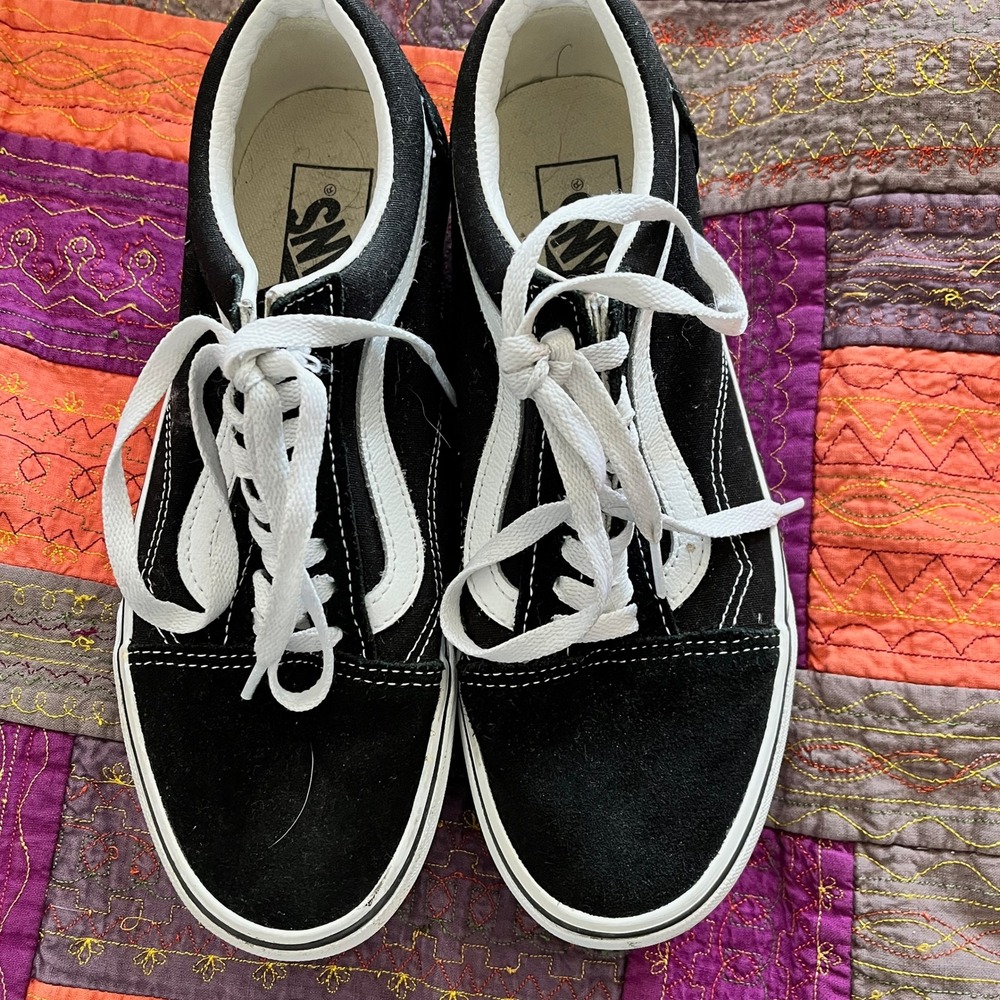 VANS Old Skool Stackform Sneaker Black & White Unisex Size M: 6.5 W: 8